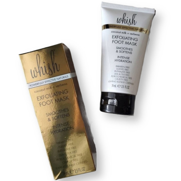 Whish Exfoliating Foot Mask Coconut Milk & Verbana 2.5 oz - Picture 1 of 5